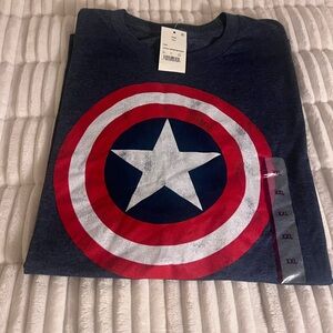 Marvel Navy Blue Captain America Shield T-Shirt